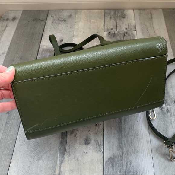 Kate Spade Rowe Small Top Zip Satchel Pebbled Leather in Enchanted Green - 1566 - Picture 7 of 11
